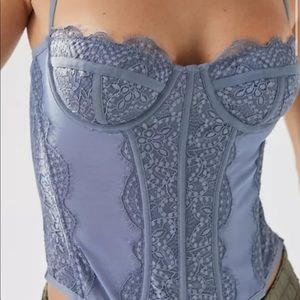blue urban outfitters corset top